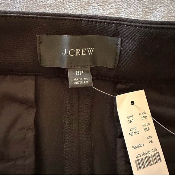 NWT J.Crew Preppy Classic slim cropped pant in four-season stretch Black Size 8P - Picture 7 of 12